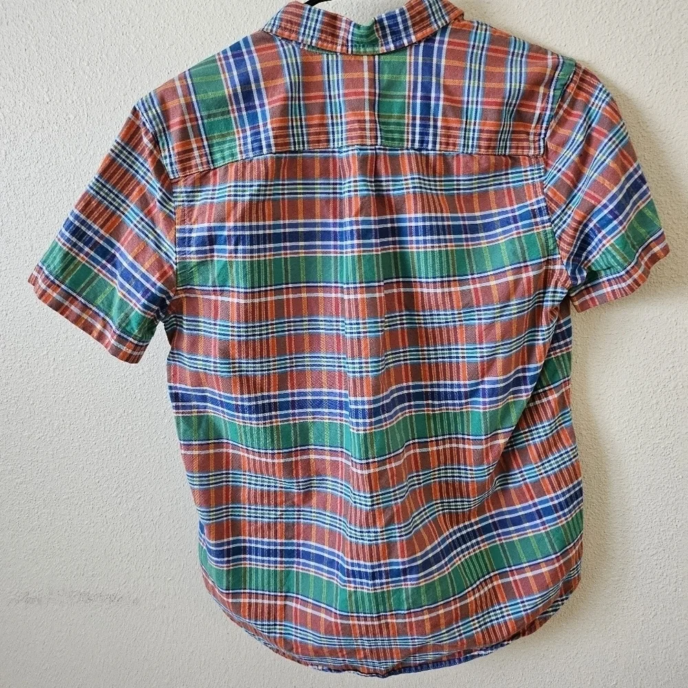 Ralpg Layren Colorful Plaid Youth Shirt Size Large..